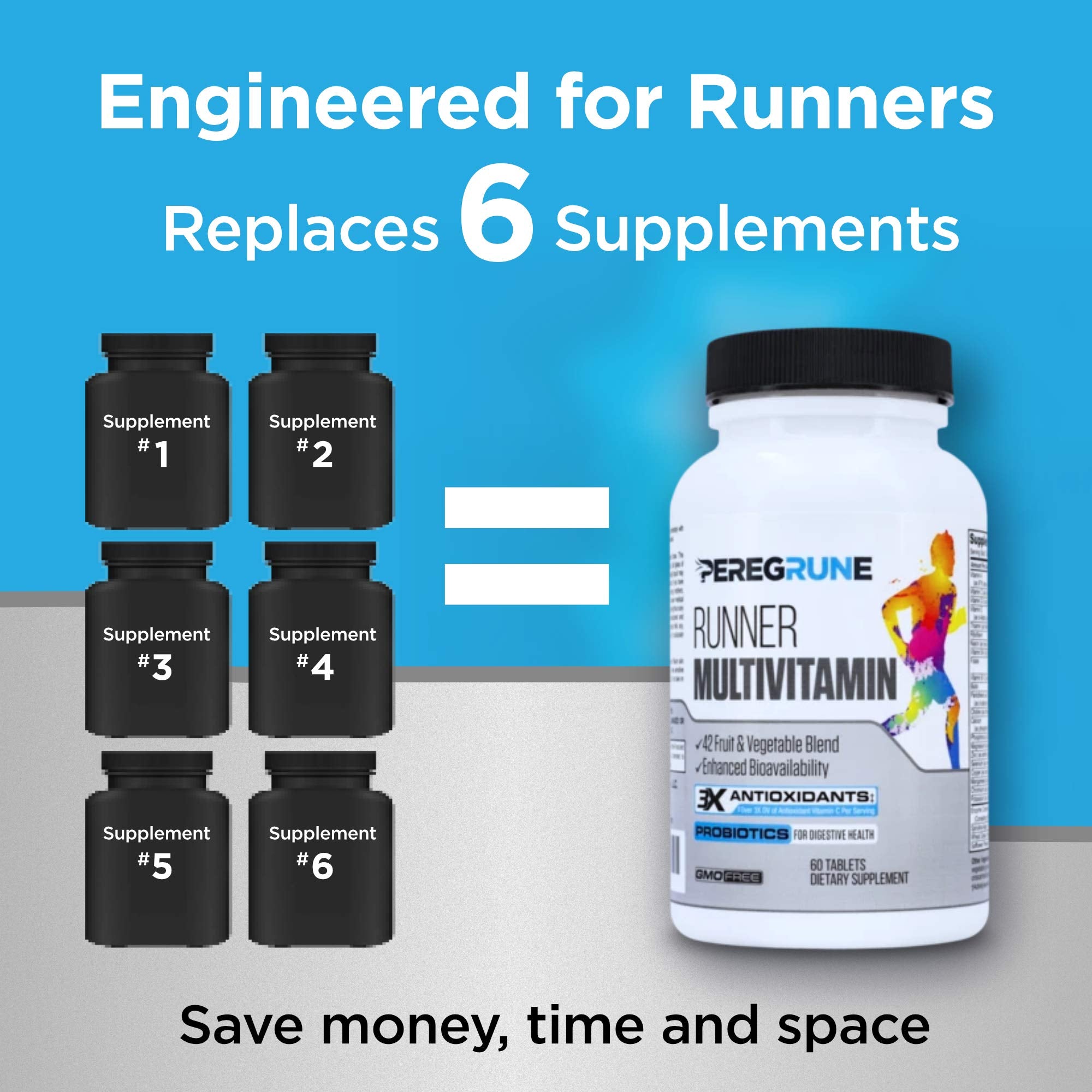 PEREGRUNE corredor con producto ilustrando uso durante entrenamiento
