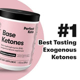 Perfect Keto junto a una mano para comparar tamaño, tamaño real del envase