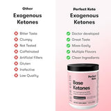 Perfect Keto en uso antes del entrenamiento, energía sin cafeína