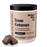 Perfect Keto envase frontal mostrando sabor chocolate y beneficios claros