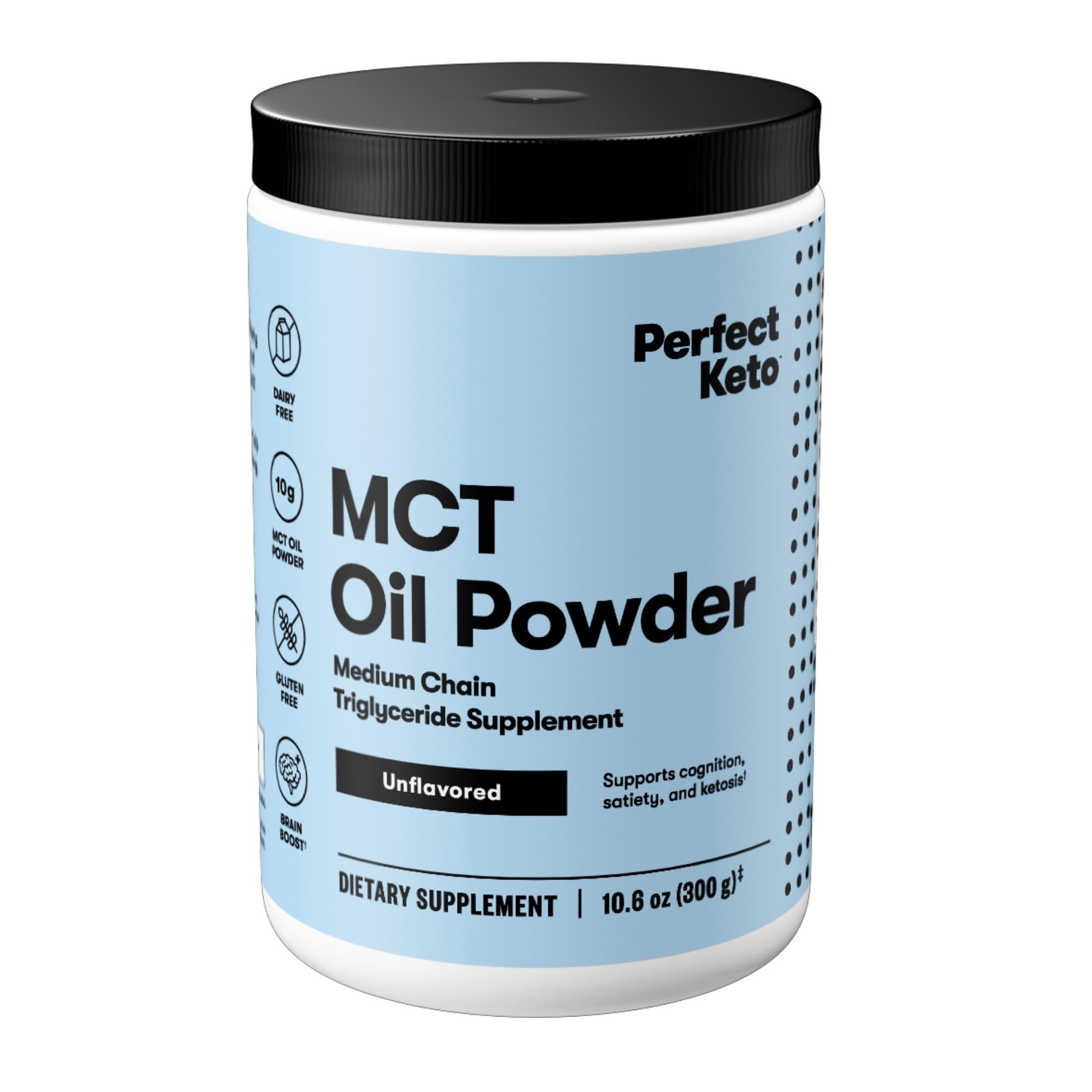 Perfect Keto envase frontal mostrando marca y beneficios prácticos
