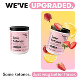 Perfect Keto polvo textura en primer plano, mezcla fácil y sin grumos