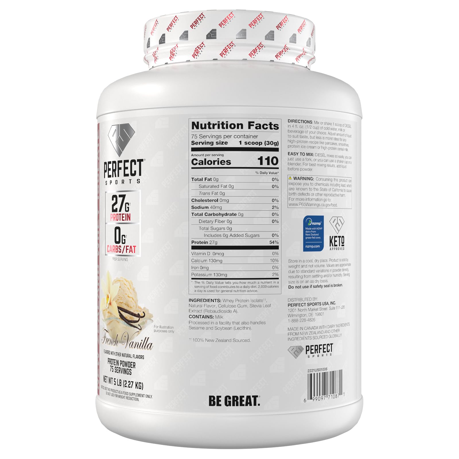 PERFECT SPORTS producto DIESEL en gimnasio imagen lifestyle soporte recuperación