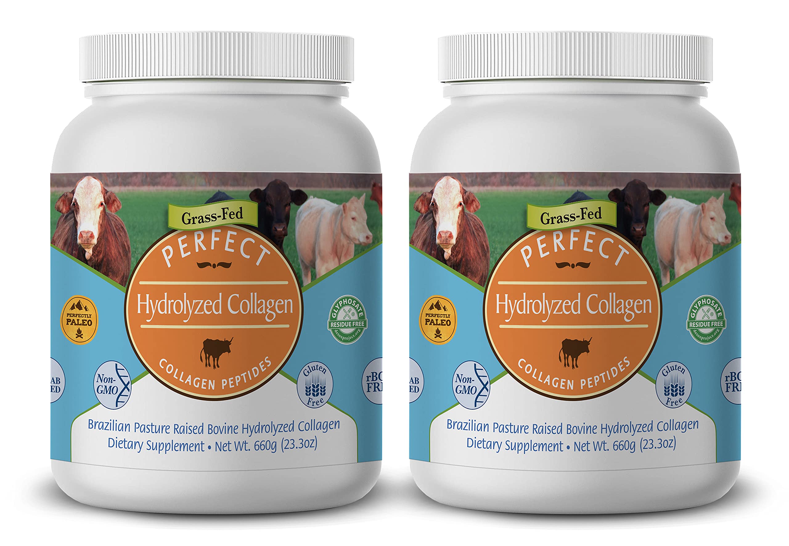 Perfect Supplements envase frontal mostrando etiqueta y beneficios claros