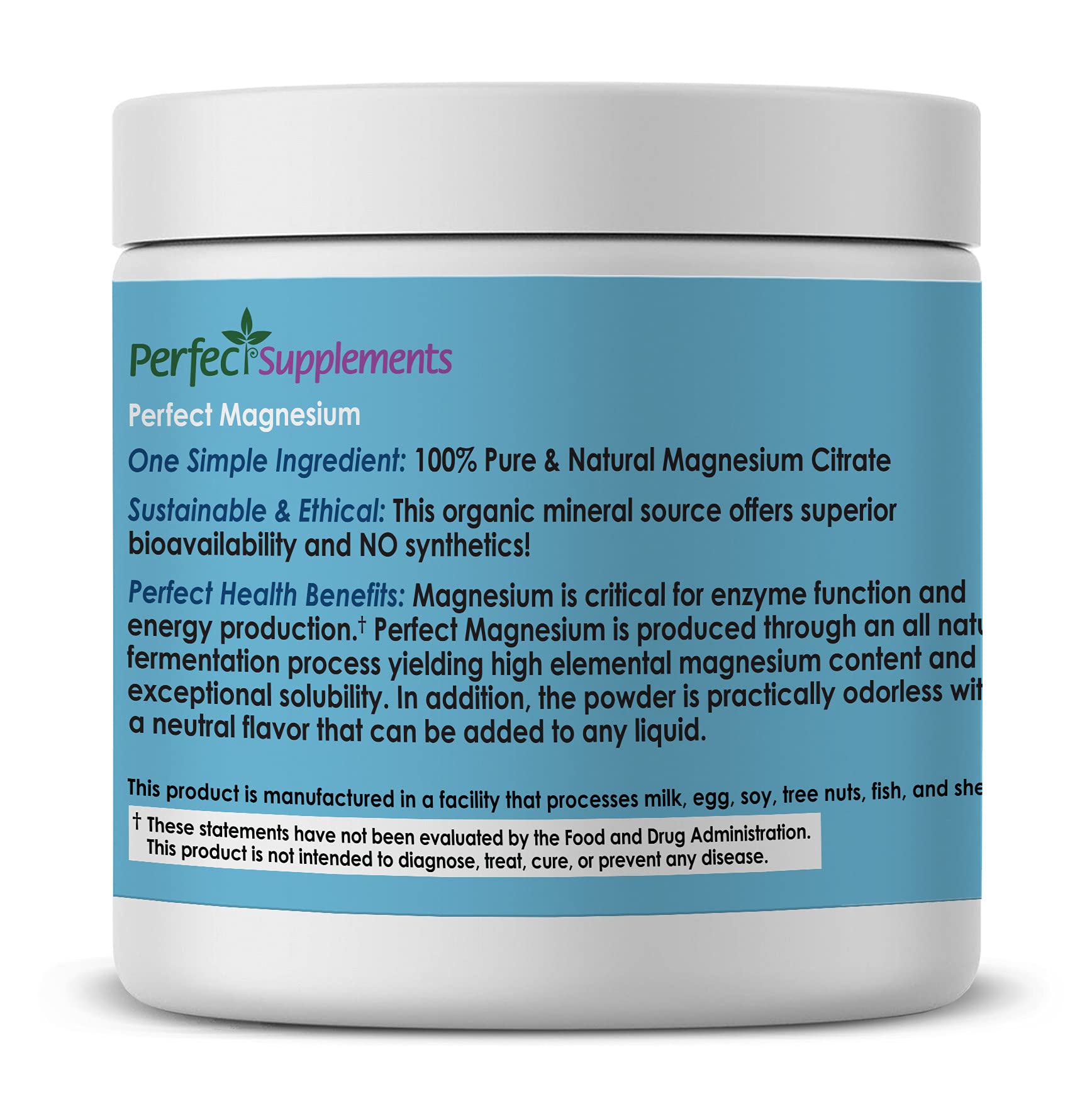 Perfect Supplements cucharilla con porción mostrando dosificación sencilla y práctica