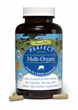 Perfect Supplements envase frontal mostrando etiqueta clara y origen de Nueva Zelanda