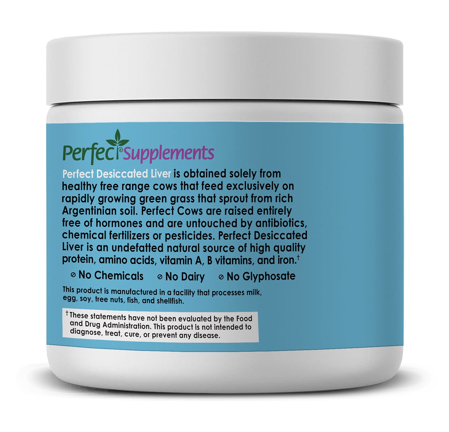 Perfect Supplements polvo mezclado en batido para nutrición rápida