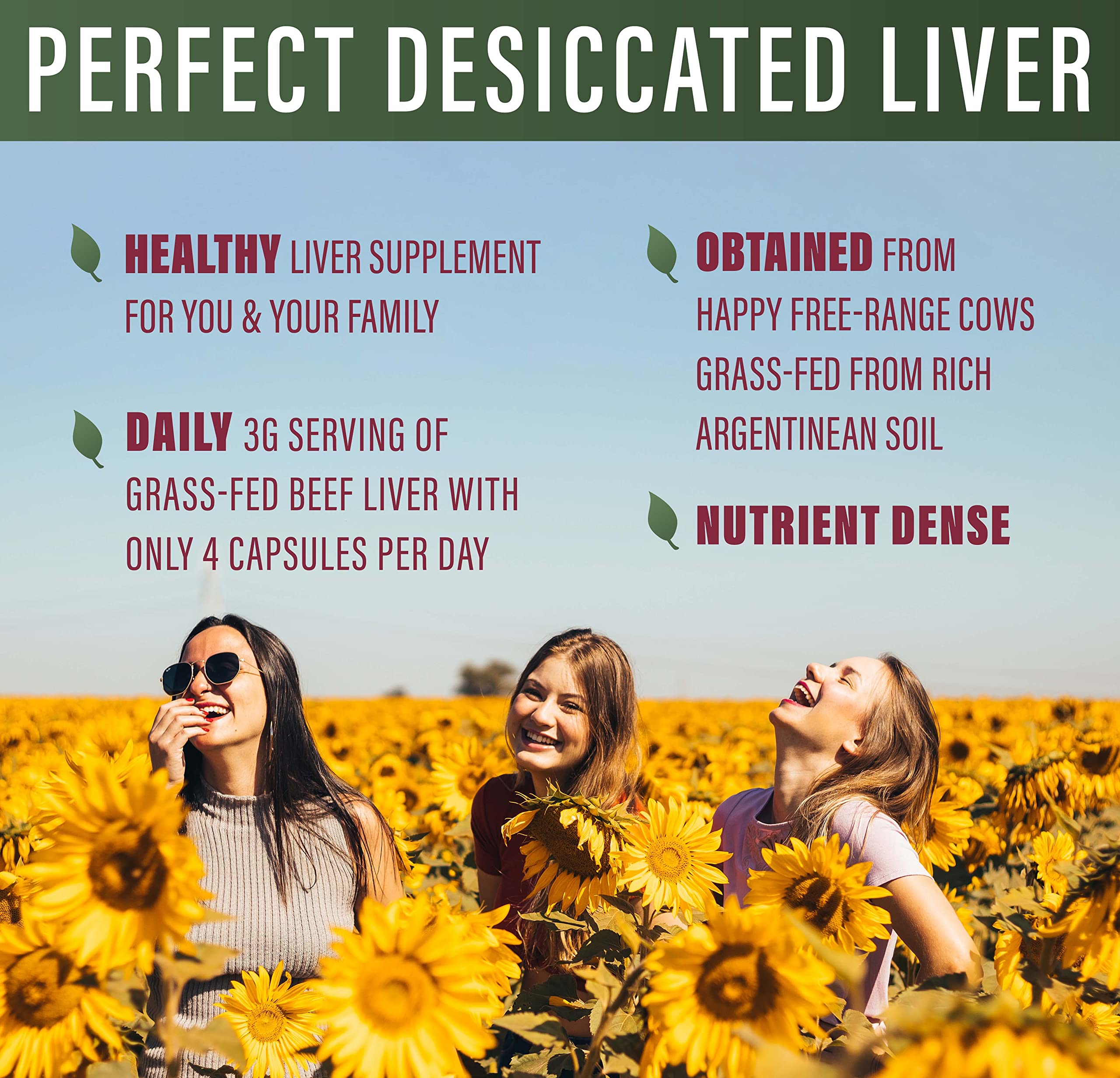 Perfect Supplements comparación de tamaño del envase para dosificación