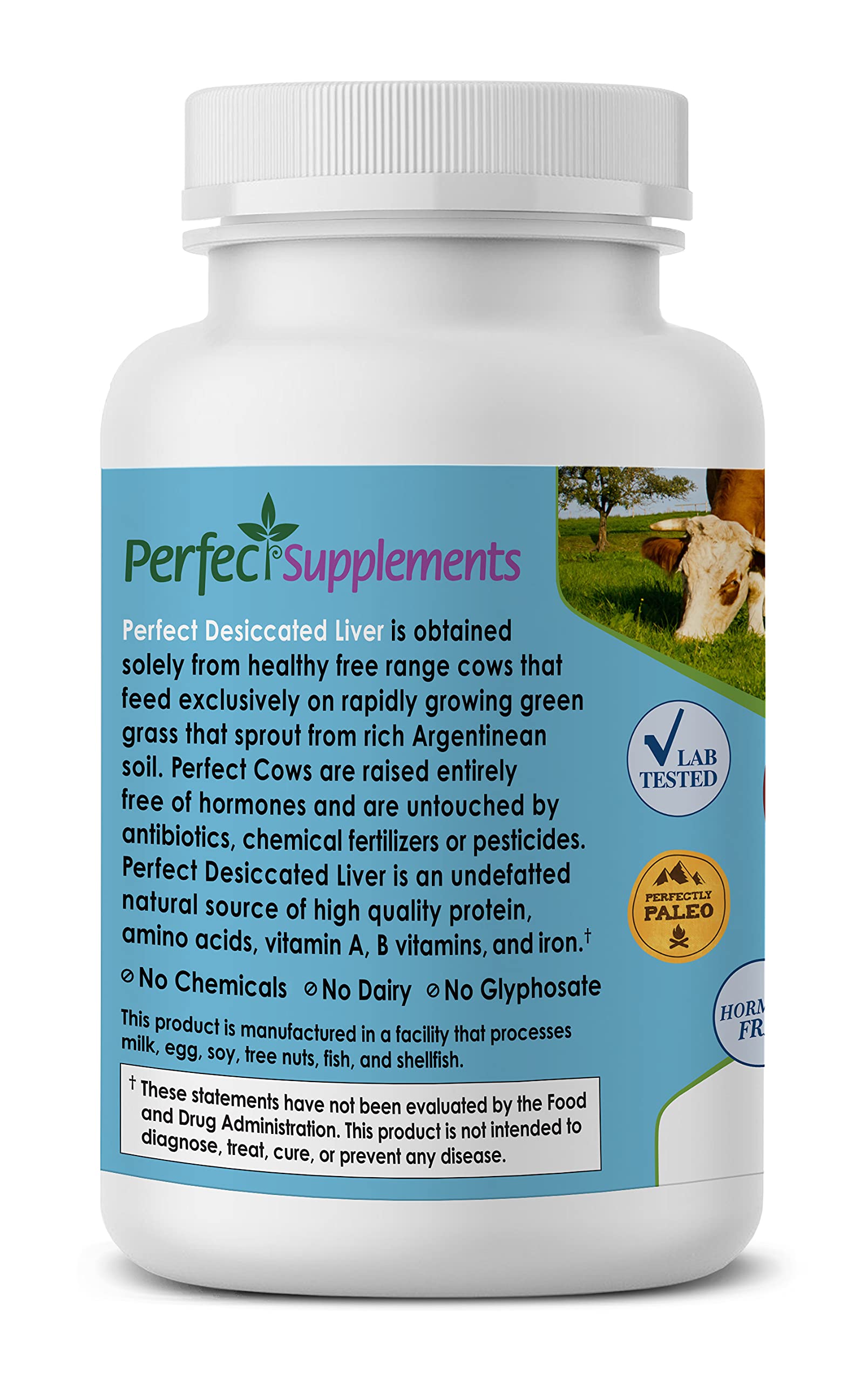 Perfect Supplements textura del polvo liofilizado que conserva nutrientes