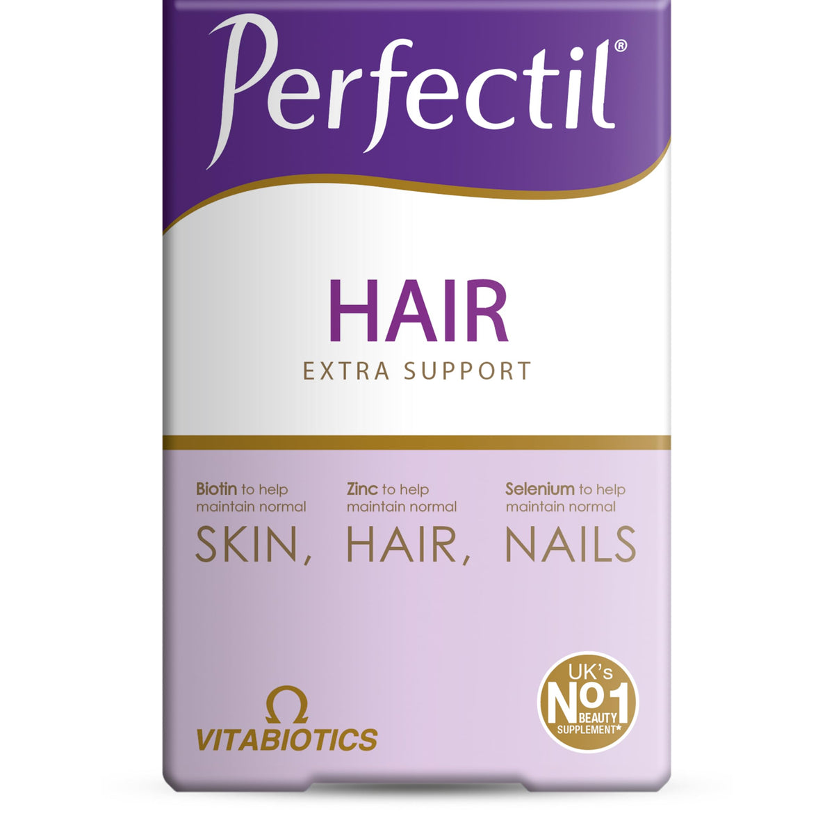 Perfectil frasco frontal mostrando la etiqueta y beneficios para cabello