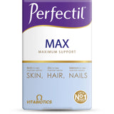 Perfectil envase frontal mostrando tabletas y cápsulas para cuidado de piel cabello uñas