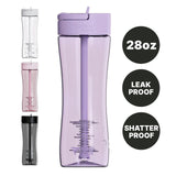 PerfectShaker Luma mostrando el mango oculto para transporte cómodo y compacto