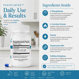 Representación gráfica de ingredientes Performacal Phenylmine XR mostrando apoyo metabólico