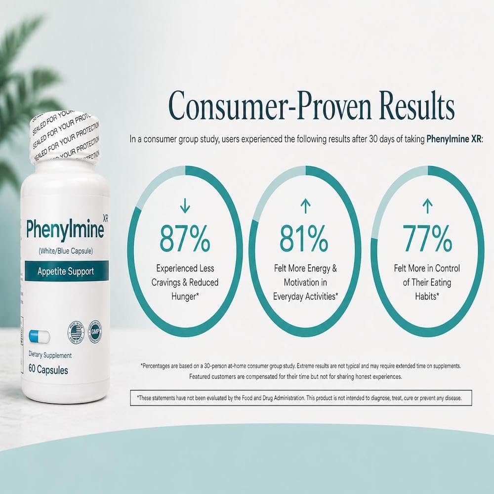 Performacal Phenylmine XR en contexto de rutina saludable, apoyo para energía y control del apetito