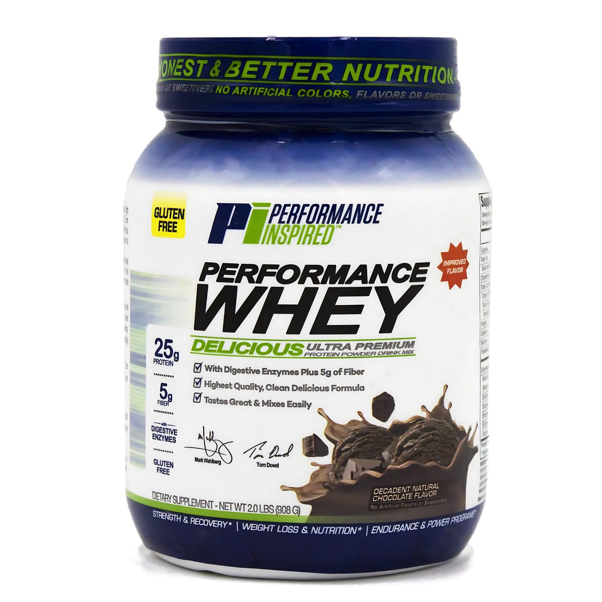 Performance Inspired envase frontal mostrando la marca y beneficios claros