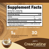 Perk Creamatine primer plano del polvo cremoso mostrando textura fácil de disolver