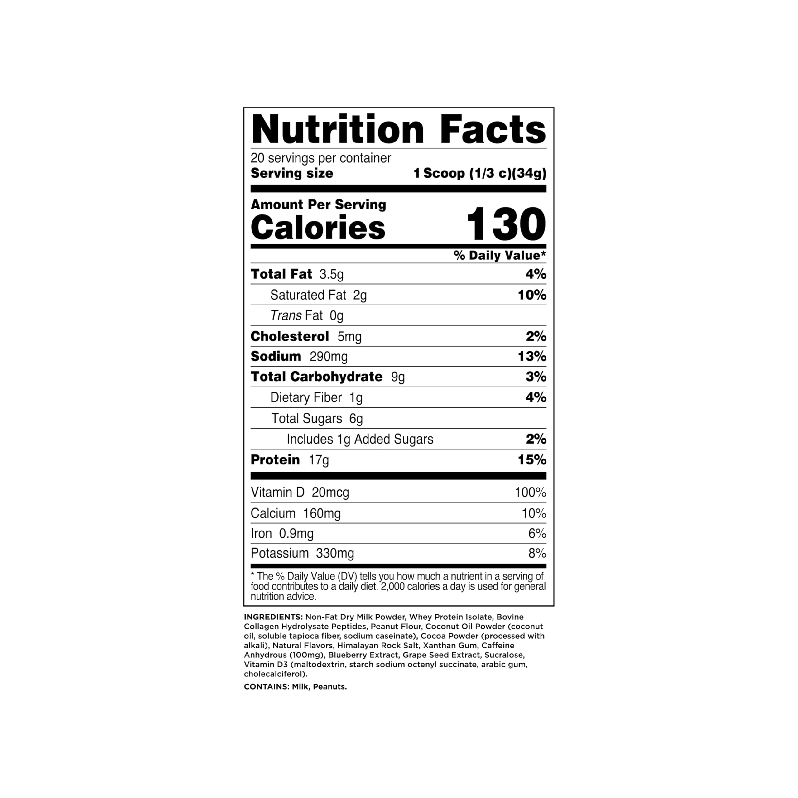 Perk frasco junto a una mano para comparar tamaño de 1.5 lb, ayuda a visualizar cantidad del producto