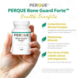 PERQUE envase abierto con tabletas Bone Guard Forte 20 visualizando cantidad y conservación