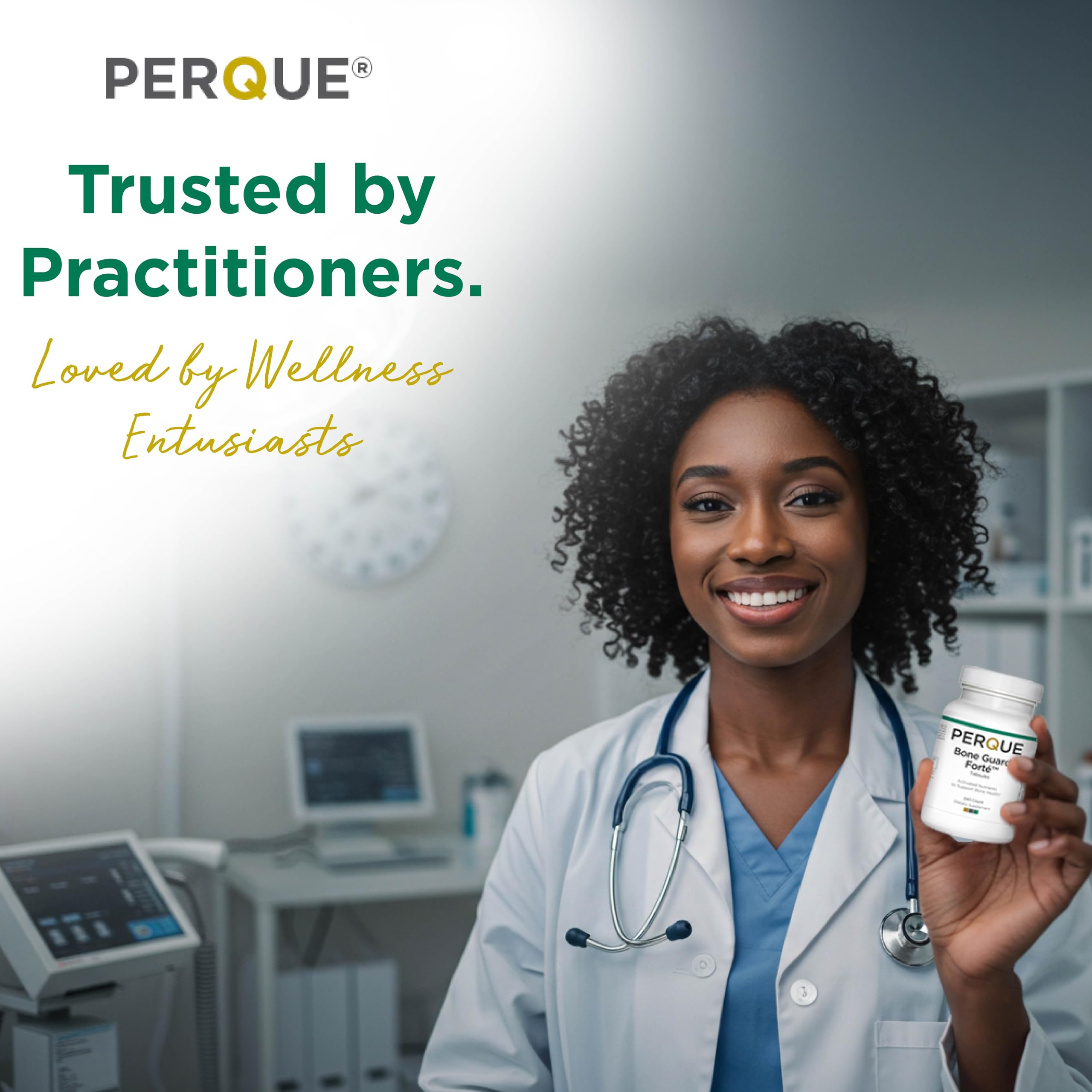 PERQUE ingredientes clave del Bone Guard Forte ilustrando soporte óseo