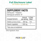 PERQUE Choline Citrate junto a Mg Plus Guard ilustrando combinación sinérgica