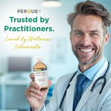 PERQUE etiqueta en primer plano que muestra ingredientes y pureza del producto