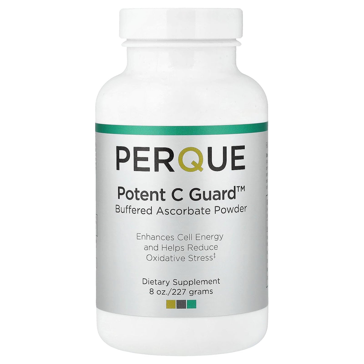 PERQUE envase frontal del producto mostrando etiqueta y beneficio de pureza