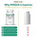 PERQUE tabletas sobre superficie natural transmitiendo limpieza
