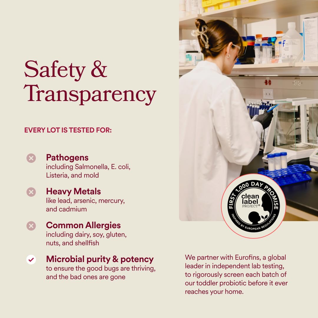 Persephone - etiqueta con HMOs y cepas Bifidobacterium, transparencia de ingredientes