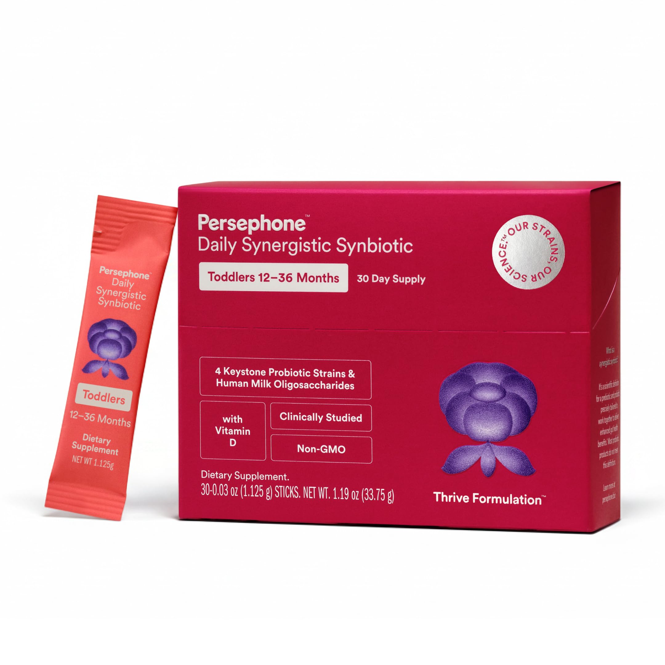 Persephone vista frontal del envase que muestra el diseño y beneficios