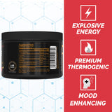 PEScience Alphamine medida de scoop vertiendo polvo para dosis personalizable