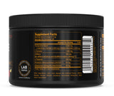 Primer plano etiqueta PEScience Alphamine listando ingredientes clave y beneficios termogénicos