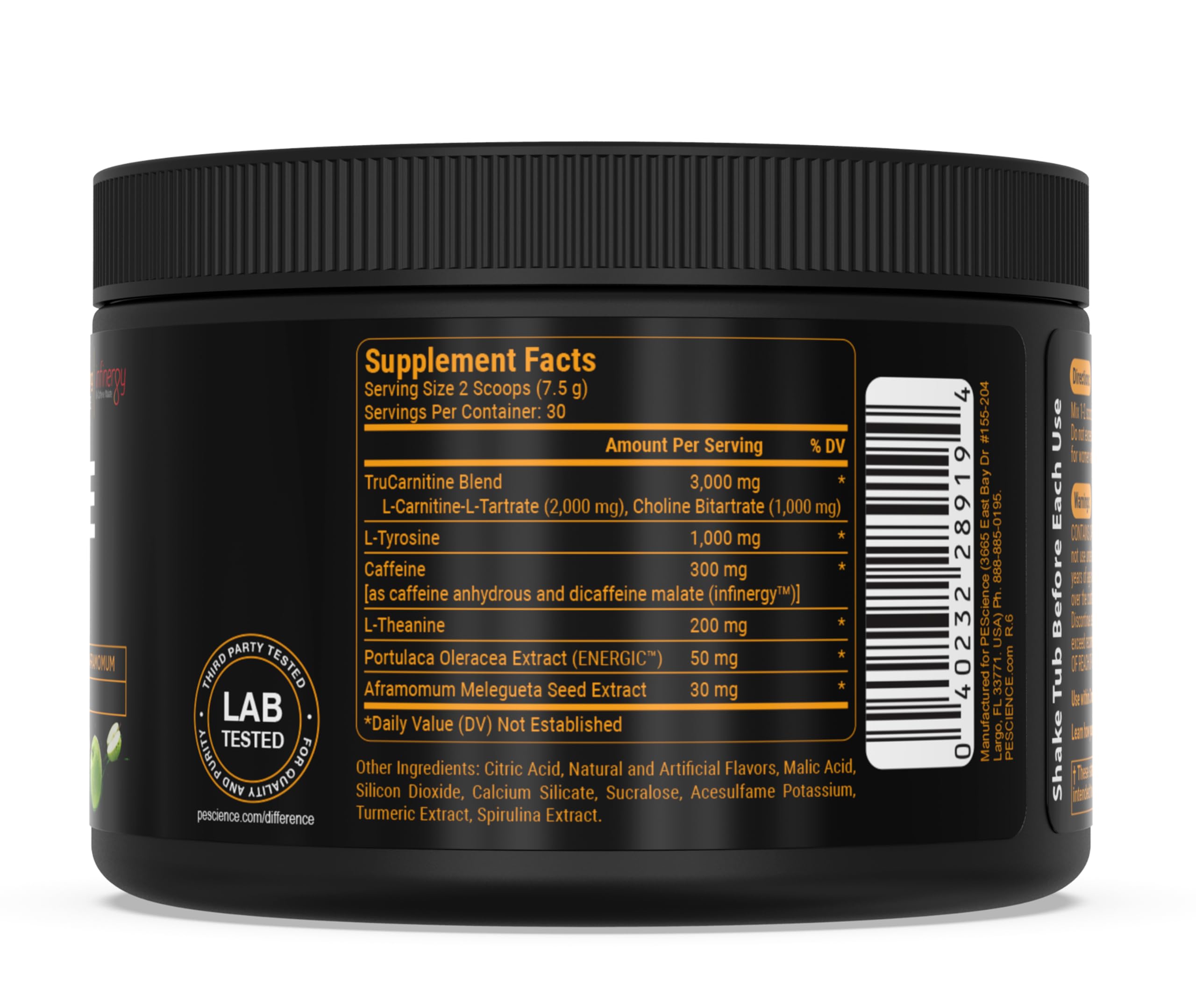 PEScience Alphamine atleta usando el producto antes de entrenar para rendimiento concentrado