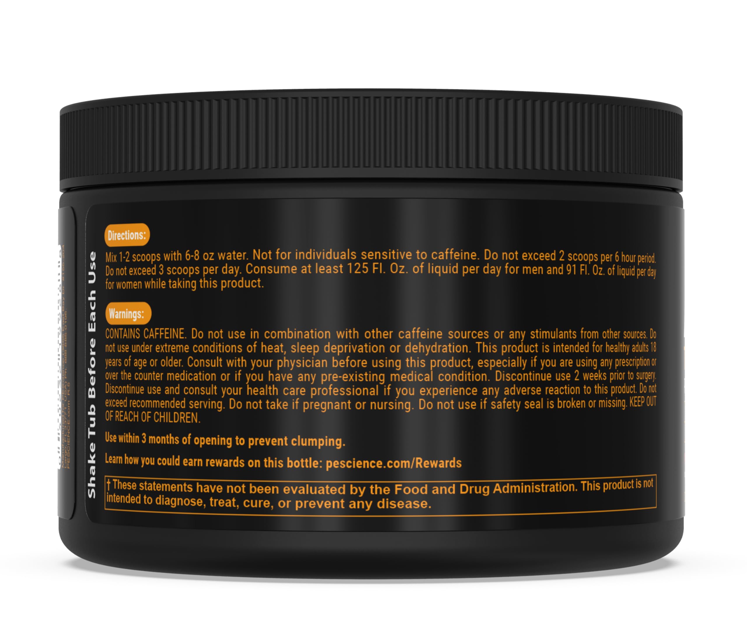 PEScience Alphamine suplemento en uso durante entrenamiento para enfoque y rendimiento
