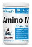 PEScience envase frontal Amino IV mostrando diseño y beneficio hidratación