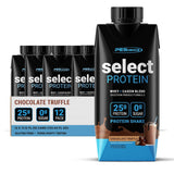 PEScience botella frontal Chocolate Truffle mostrando contenido alto en proteína
