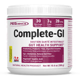 PEScience envase Complete-GI frontal mostrando sabor frambuesa y beneficios