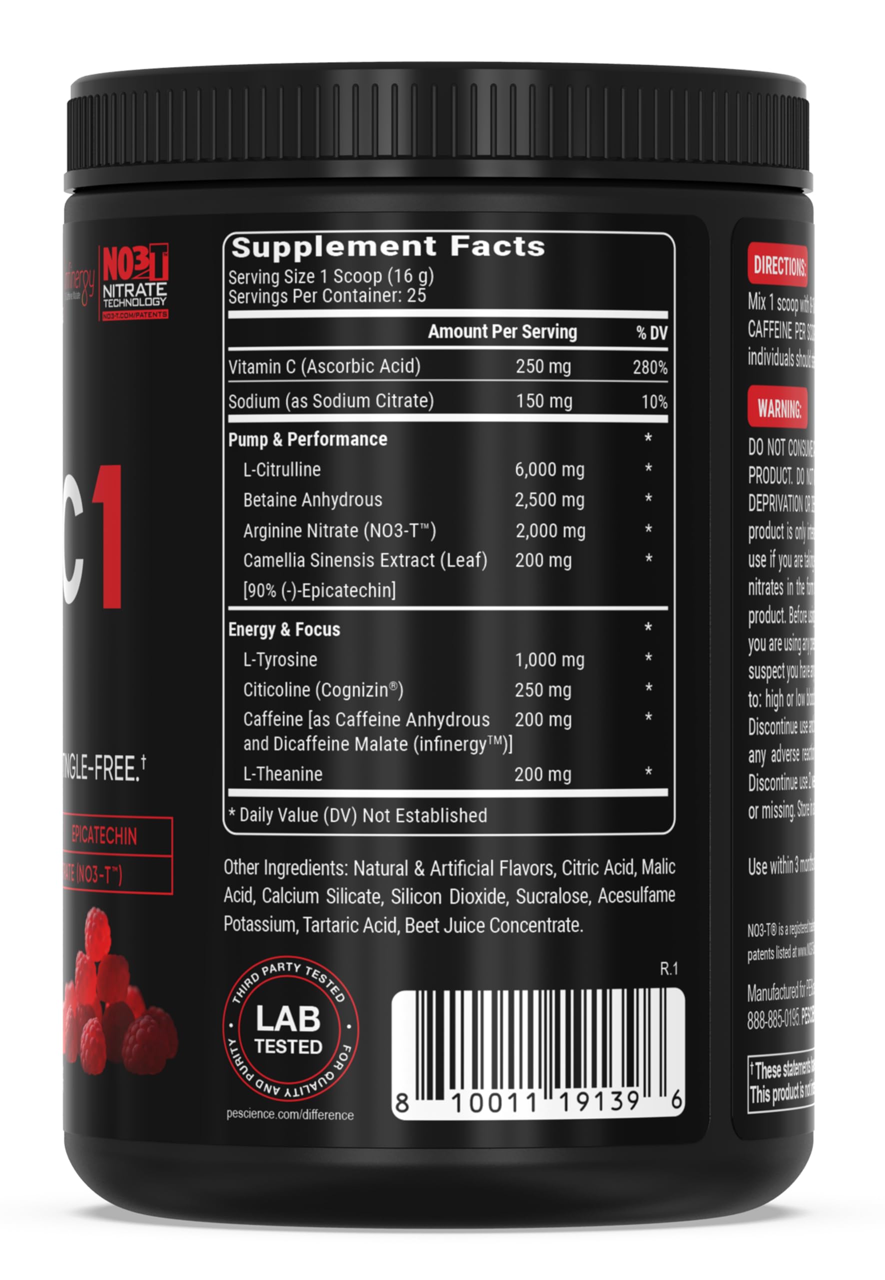 PEScience textura del polvo Red Razz Candy para disolución rápida