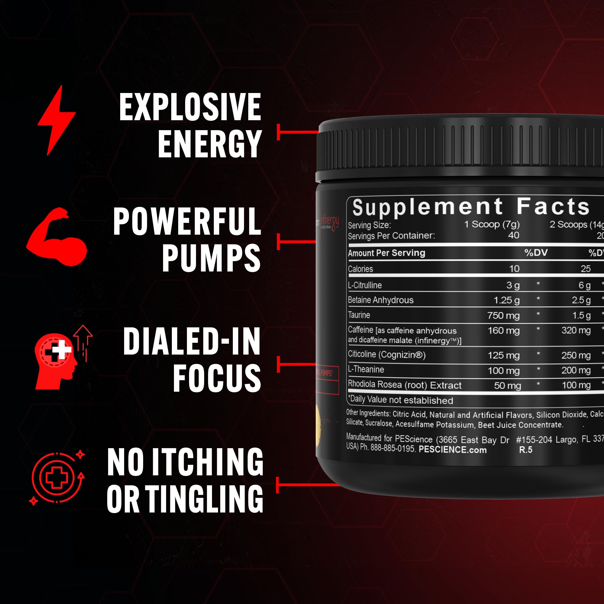Atleta usando PEScience Prolific antes de entrenar para energía sostenida