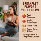 PEScience frasco de overnight oats listo con mezcla de proteína