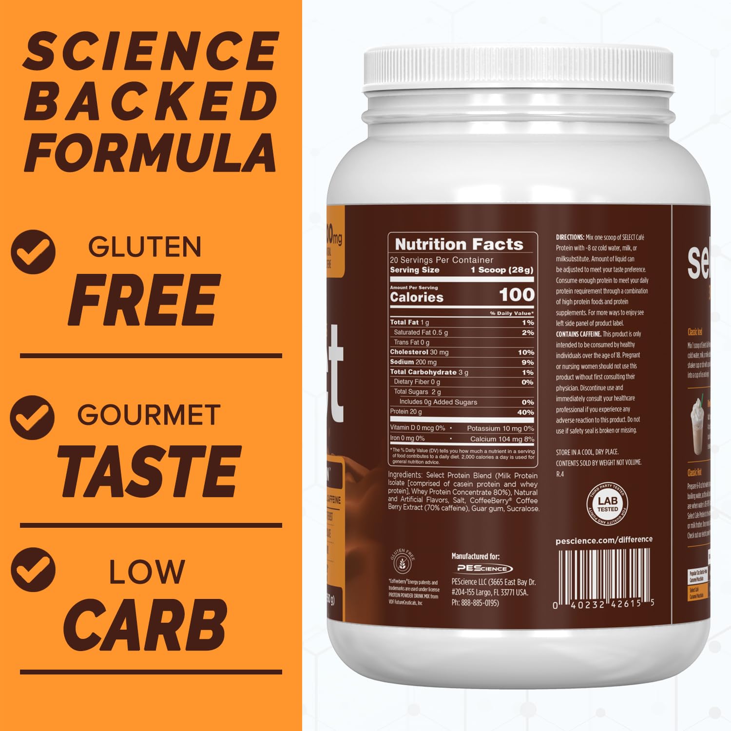 PEScience taza caliente con espuma de leche, reconfortante y energizante