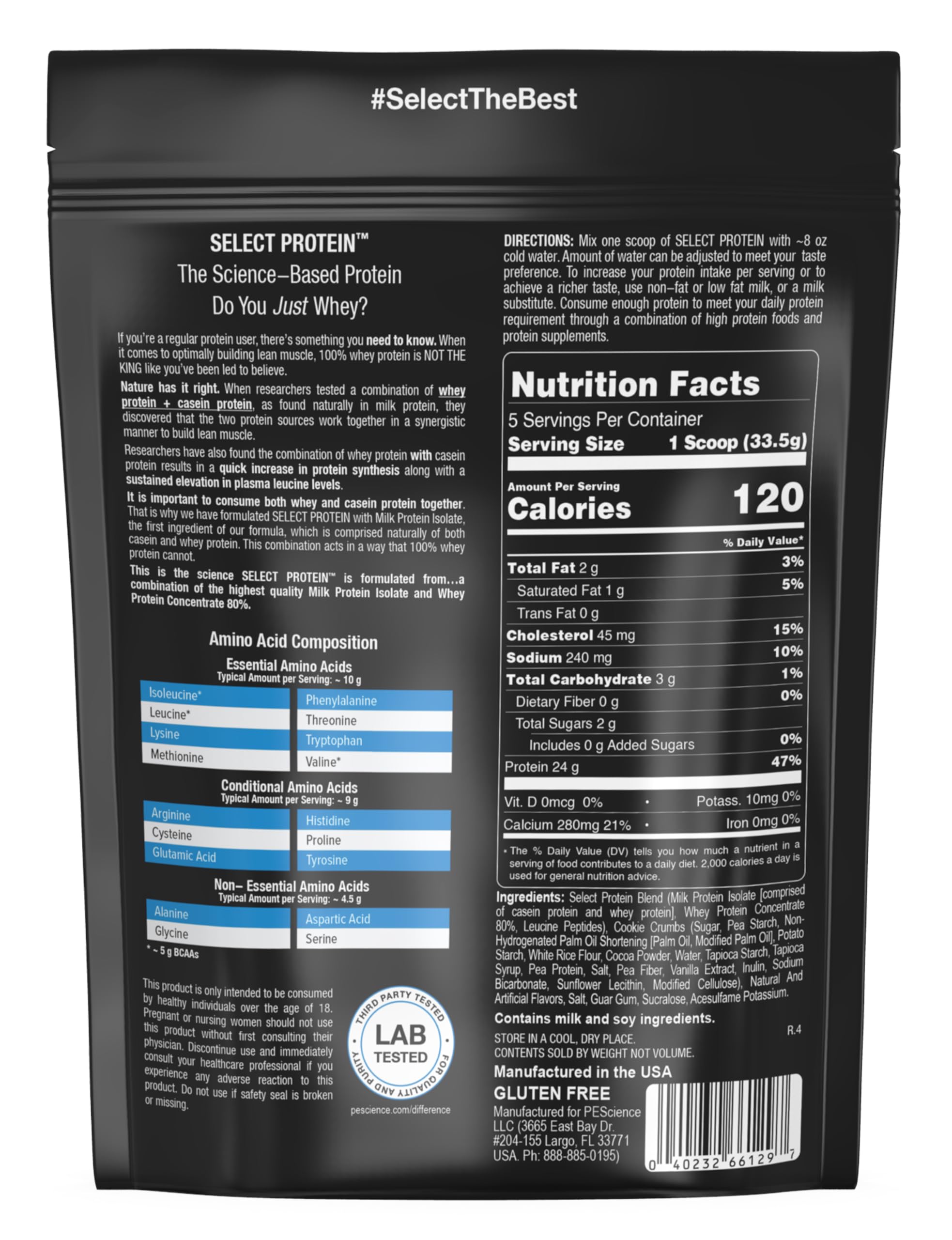 PEScience batido en desayuno saludable para apoyar objetivos fitness