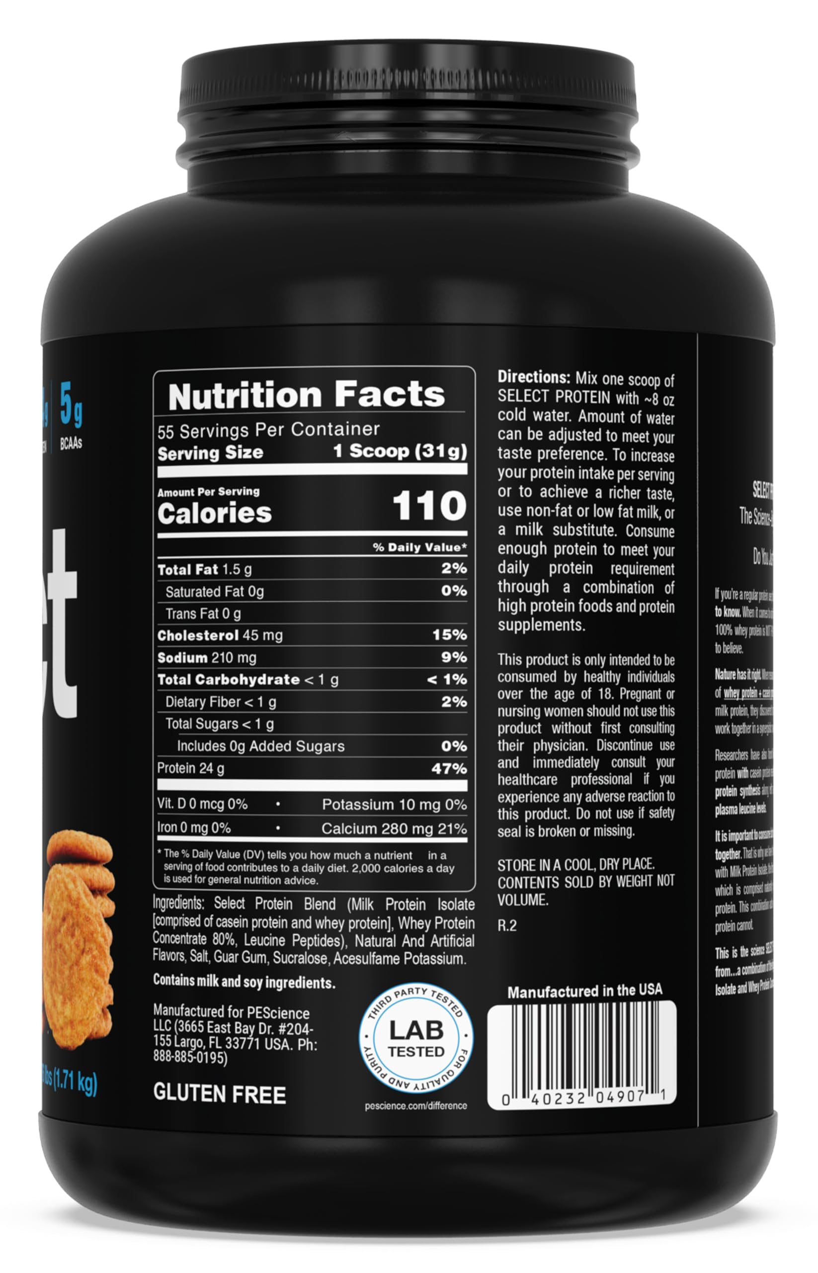 PEScience batido en receta baja en carbohidratos, opción para dietas