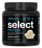 PEScience envase frontal Gourmet Vanilla mostrando el diseño y tamaño