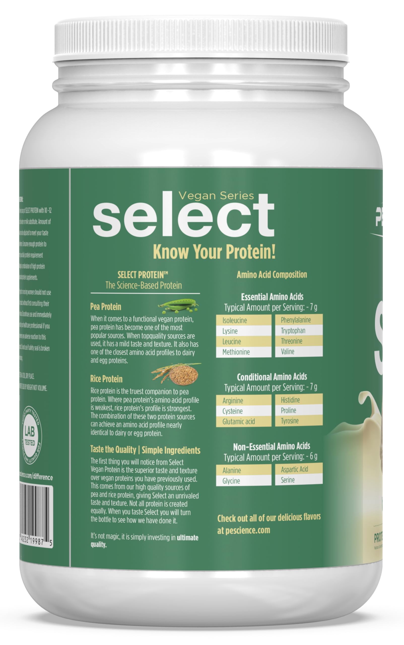 PEScience certificado de pruebas por terceros, garantía de pureza