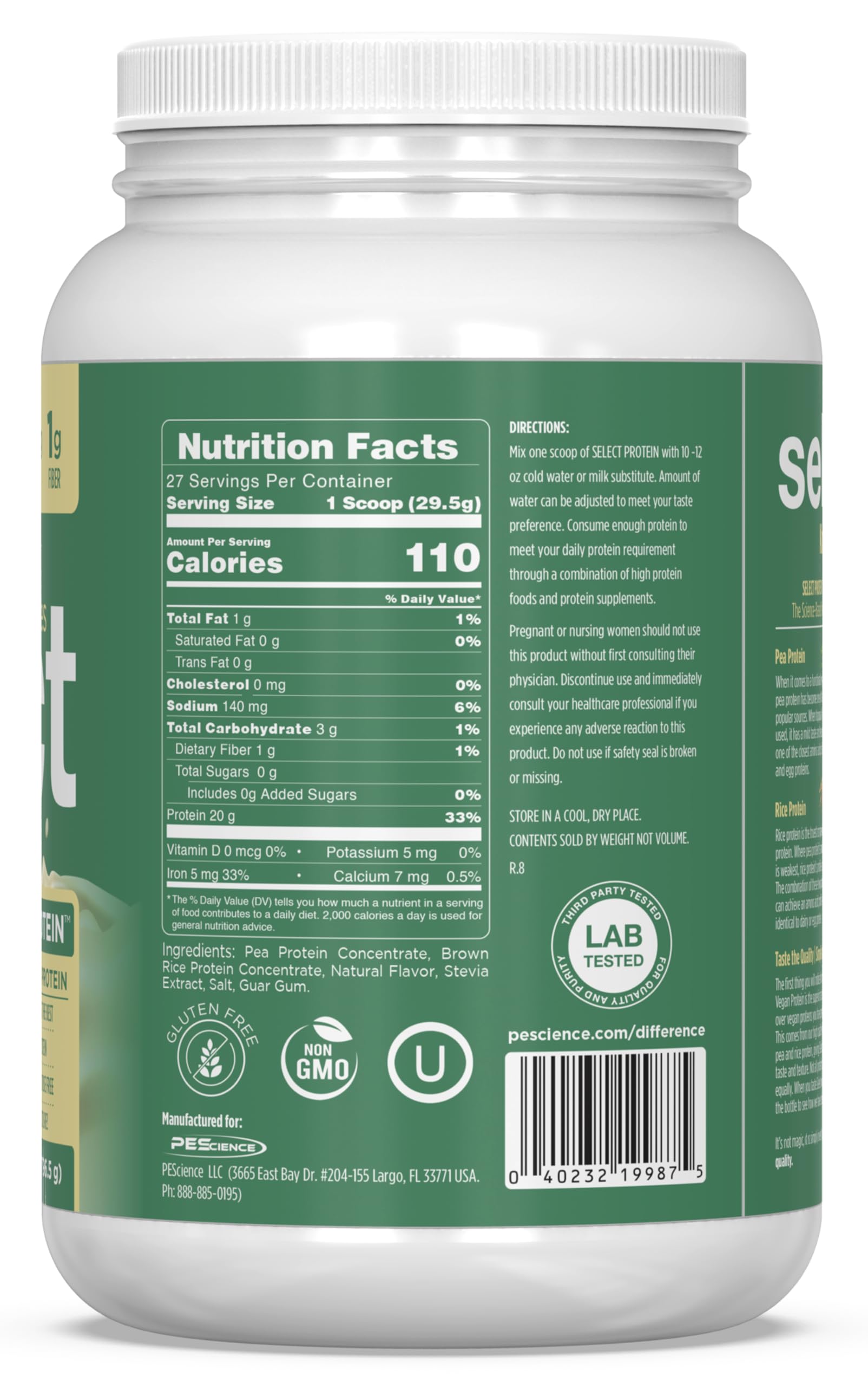 PEScience pancakes hechos con proteína, alternativa vegana sabrosa