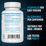 PEScience TruCreatine cuatro cápsulas en mano para dosificación práctica