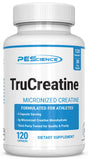 PEScience TruCreatine frontal del envase mostrando la marca y facilidad de uso