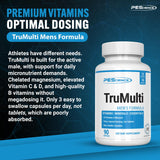 PEScience TruMulti primer plano de cápsulas fácil de tragar