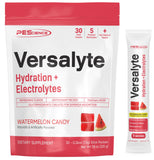 PEScience empaque frontal Versalyte sandía muestra ingredientes clave