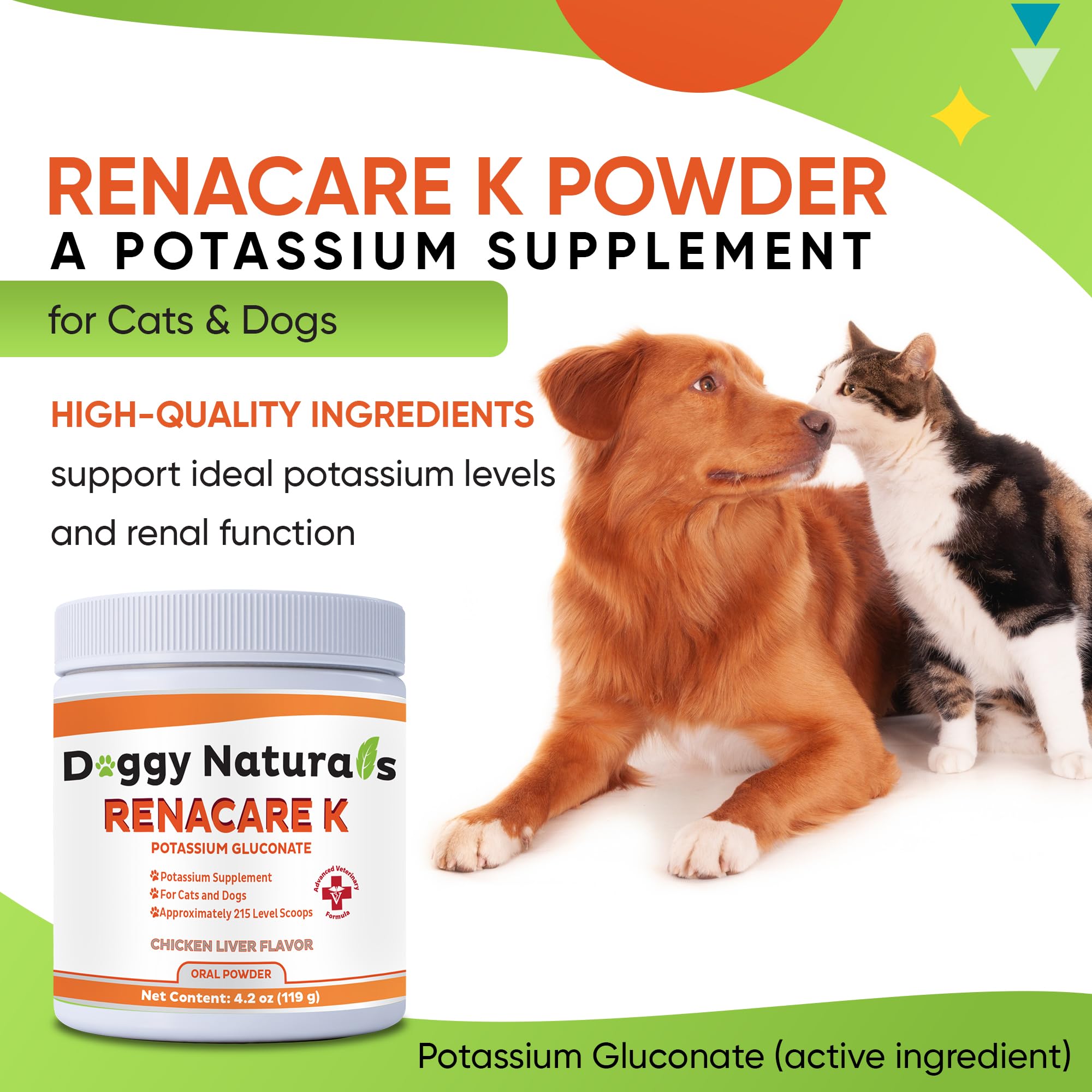 Pet Health Pharma mascota oliendo el tazón con RenaCare K, uso doméstico sencillo y apetecible